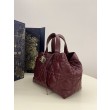 Borsa Dior Media Dior Toujours in Macrocannage bordeaux