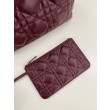 Borsa Dior Media Dior Toujours in Macrocannage bordeaux