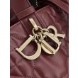 Borsa Dior Media Dior Toujours in Macrocannage bordeaux