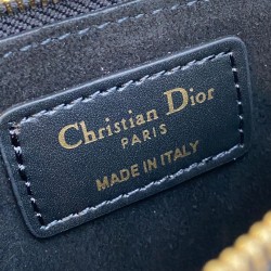 Borsa Replica 1:1 Dior Toujours Media Macrocannage Azzurro/Nero