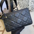Borsa Replica 1:1 Dior Toujours Media Macrocannage Azzurro/Nero