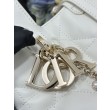 Borsa Dior Toujours Vertical Tote piccola con portafortuna bianco
