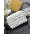 Borsa Dior Toujours Vertical Tote piccola con portafortuna bianco