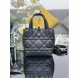 Borse Imitazioni Dior Toujours Vertical Tote piccola con portafortuna Nero