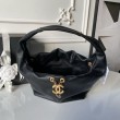 Bora Pari all'originale replica hobo Chanel con finiture metallo dorato AS5976 Nero