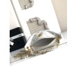 Borsa hobo Chanel piccola Pearls AS5898 pelle di vitello Bianco
