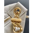 Borsa hobo Chanel piccola Pearls AS5898 pelle di vitello Bianco
