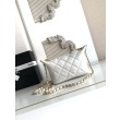 Borsa hobo Chanel piccola Pearls AS5898 pelle di vitello Bianco
