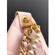 Borsa hobo Chanel piccola Pearls AS5898 pelle di vitello Rosa