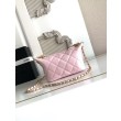 Borsa hobo Chanel piccola Pearls AS5898 pelle di vitello Rosa