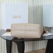 Qualità superiore replica hobo Dior Voyage piccola/media piatta Macrocannage Albicocca