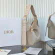 Qualità superiore replica hobo Dior Voyage piccola/media piatta Macrocannage Albicocca