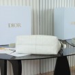 Borse Replica Alta Qualità hobo Dior Voyage piccola/media piatta Macrocannage Bianco