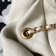 Borsa Replica 1:1 hobo grande Chanel con finiture metallo dorato AS5967 Bianco