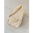 Borsa hobo piccola Chanel 25 AS5631 Albicocca