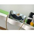 Borse Imitazioni hobo piccola Chanel 25 AS5631 Azzurro