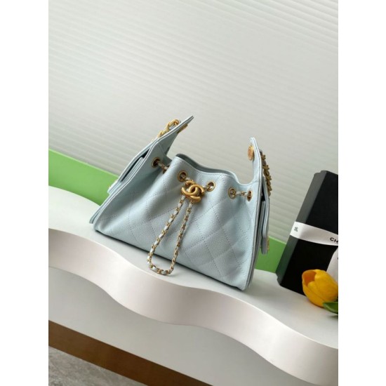 Borse Imitazioni hobo piccola Chanel 25 AS5631 Azzurro