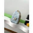 Borse Imitazioni hobo piccola Chanel 25 AS5631 Azzurro