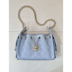 Borse Imitazioni hobo piccola Chanel 25 AS5631 Blu
