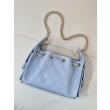 Borse Imitazioni hobo piccola Chanel 25 AS5631 Blu