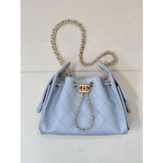 Borse Imitazioni hobo piccola Chanel 25 AS5631 Blu