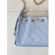 Borse Imitazioni hobo piccola Chanel 25 AS5631 Blu