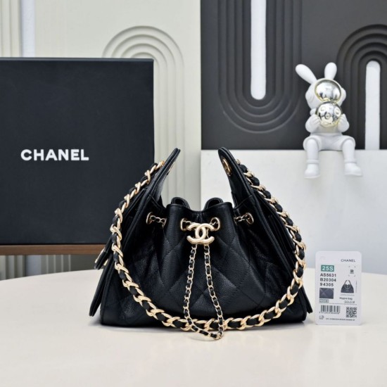 Borsa hobo piccola Chanel 25 AS5631 Nero