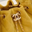 Borsa hobo piccola Chanel 25 AS5631 scamosciata giallo