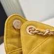 Borsa hobo piccola Chanel 25 AS5631 scamosciata giallo