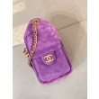 Qualità superiore replica hobo piccola Chanel 25 AS5631 scamosciata viola