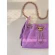 Qualità superiore replica hobo piccola Chanel 25 AS5631 scamosciata viola