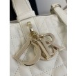 Borsa Tote Dior Toujours mini in Macrocannage bianco