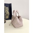 Borsa Tote Dior Toujours mini in Macrocannage rosa