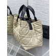 Borsa Tote Dior Toujours piccola/media/grande in pelle di vitello macrocannage beige cipria