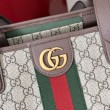 Bora Pari all'originale replica tote media Gucci Ophidia 834465 in tessuto GG marrone