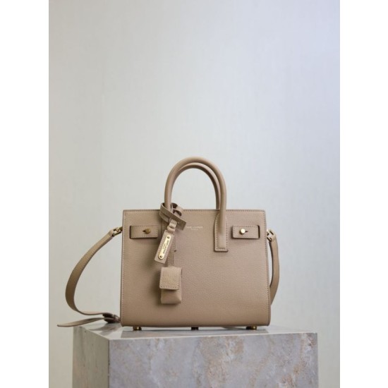 Borsa tote Sac De Jour piccola/media/grande YSL Saint Laurent Albicocca