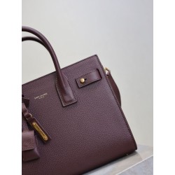 Borsa tote Sac De Jour piccola/media/grande YSL Saint Laurent Borgogna