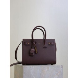 Borsa tote Sac De Jour piccola/media/grande YSL Saint Laurent Borgogna