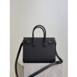 Borsa tote Sac De Jour piccola/media/grande YSL Saint Laurent nera hardware argento
