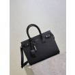 Borsa tote Sac De Jour piccola/media/grande YSL Saint Laurent nera hardware argento