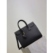 Borsa tote Sac De Jour piccola/media/grande YSL Saint Laurent nera hardware dorato