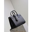 Borsa tote Sac De Jour piccola/media/grande YSL Saint Laurent nera hardware dorato