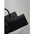 Borsa tote Sac De Jour piccola/media/grande YSL Saint Laurent nera hardware dorato