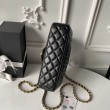 Borse Chanel Flap 25K AS5813 AS5814 Manico con diamanti smerigliati Nero