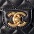 Borse Chanel Flap 25K AS5813 AS5814 Manico con diamanti smerigliati Nero