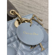 Dior Lady Dior My ABCDior Borse Firmate Replica piccola con manico superiore blu/grigio