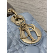 Dior Lady Dior My ABCDior Borse Firmate Replica piccola con manico superiore blu/grigio