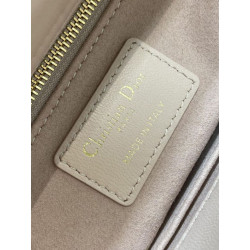 Dior Lady Dior My ABCDior Borsa piccola con manico superiore rosa/bianco