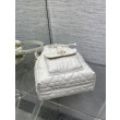 Dior piccola borsa a secchiello Dior Caro Latte Macrocannage Bianco Dior piccola borsa a secchiello Dior Caro Latte Macrocannage Bianco