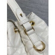 Dior piccola borsa a secchiello Dior Caro Latte Macrocannage Bianco Dior piccola borsa a secchiello Dior Caro Latte Macrocannage Bianco